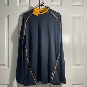 Under Armour Black and Yellow Long Sleeve Cold Gear Fitted